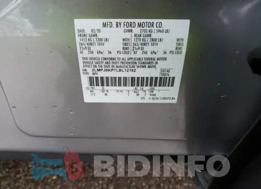 2LMPJ8KP7LBL12162 Photo# 13