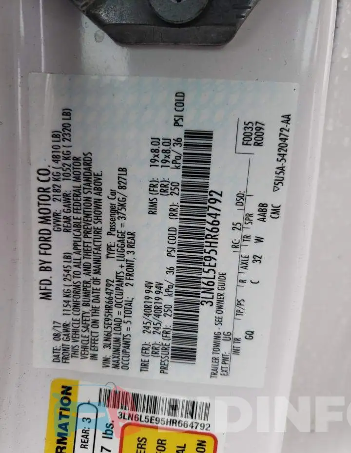 3LN6L5E95HR664792 Photo# 13