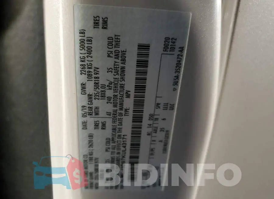 5LMCJ3D97KUL43171 Photo# 12