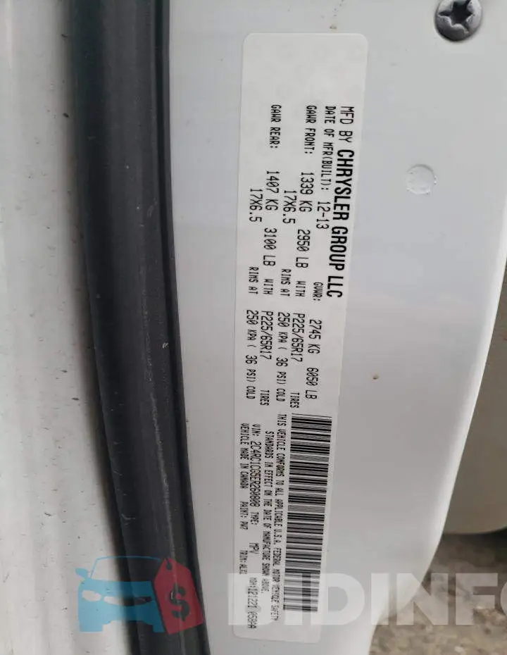 2C4RC1CG5ER260808 Photo# 13