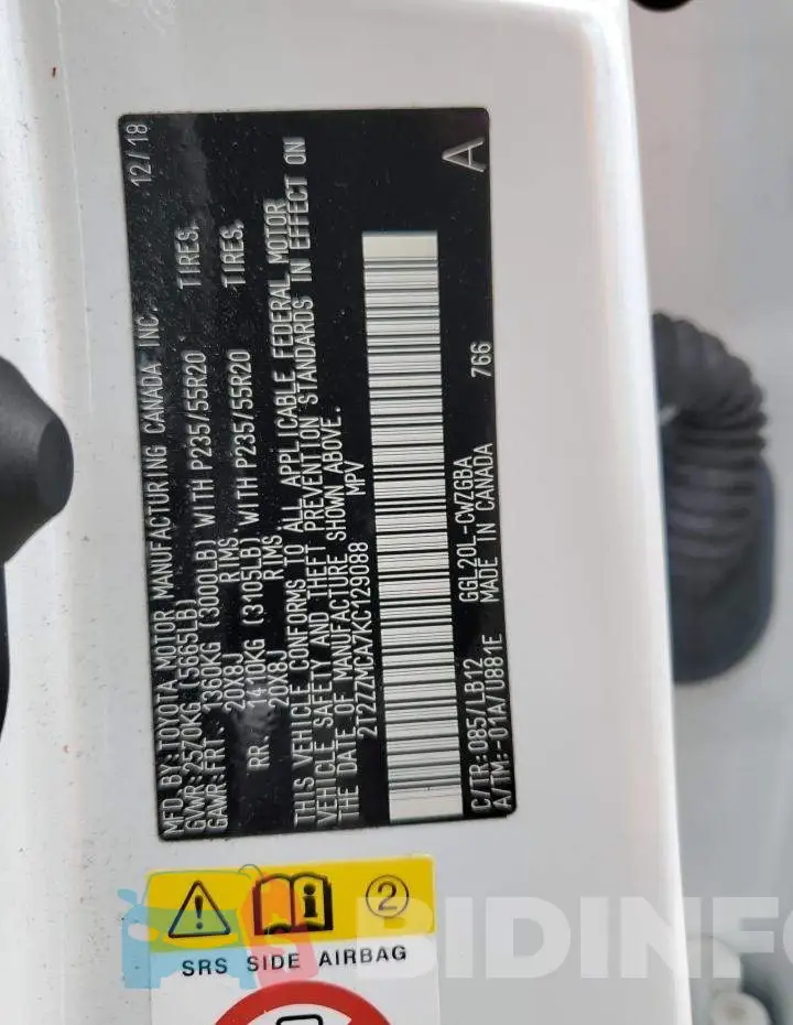 2T2ZZMCA7KC129088 Photo# 14