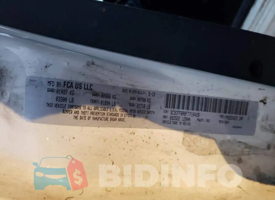 3C3CFFBR8FT716428 Photo# 12
