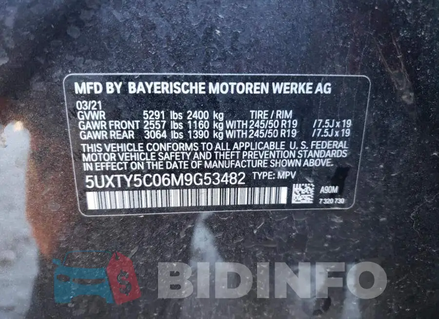 5UXTY5C06M9G53482 Photo# 13