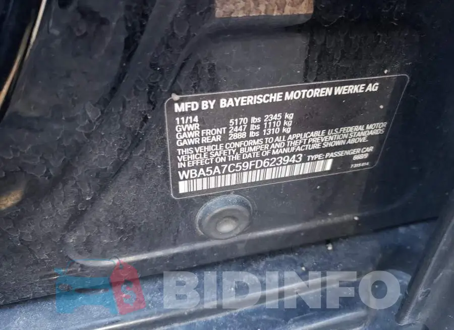 WBA5A7C59FD623943 Photo# 10