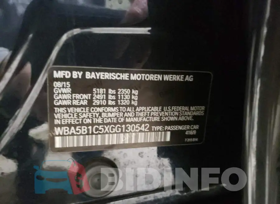 WBA5B1C5XGG130542 Photo# 12