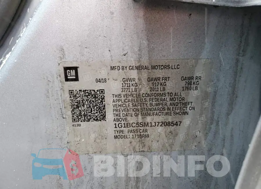 1G1BC5SM1J7208547 Photo# 12