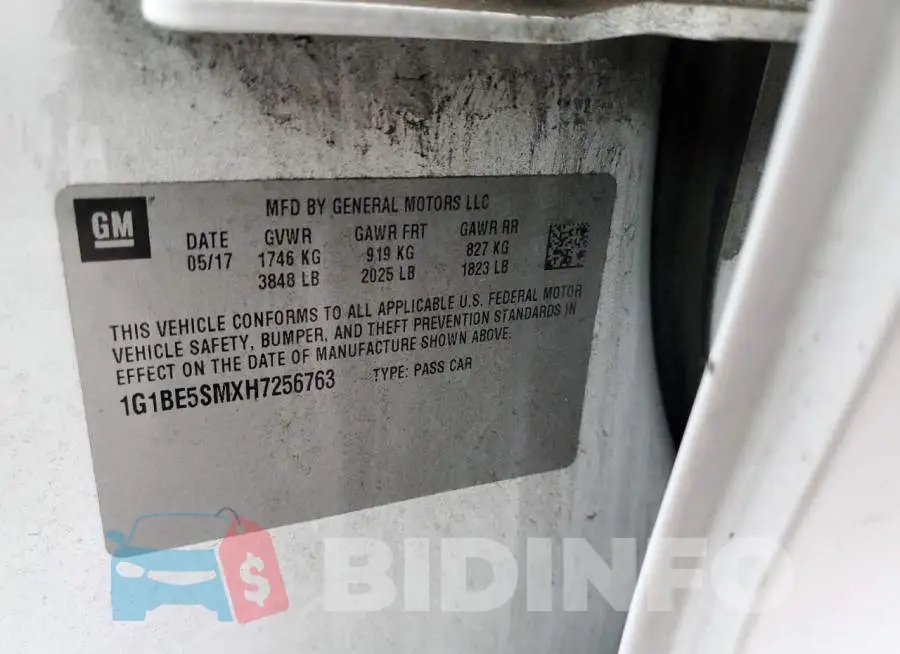 1G1BE5SMXH7256763 Photo# 13