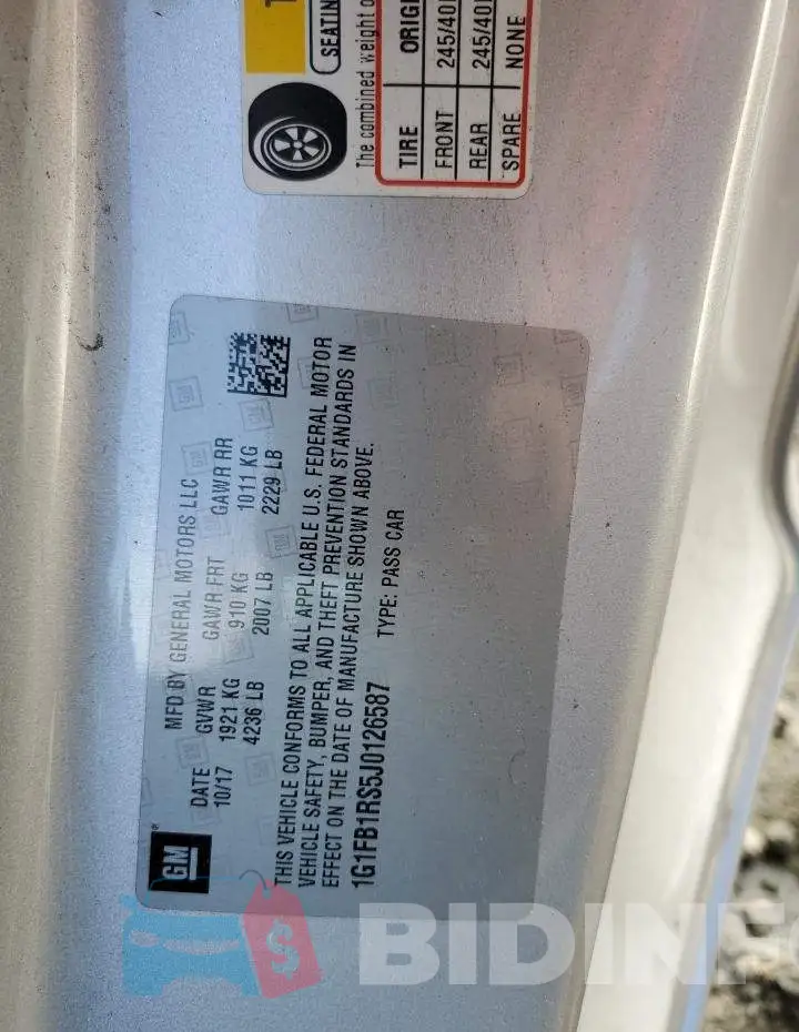 1G1FB1RS5J0126587 Photo# 12
