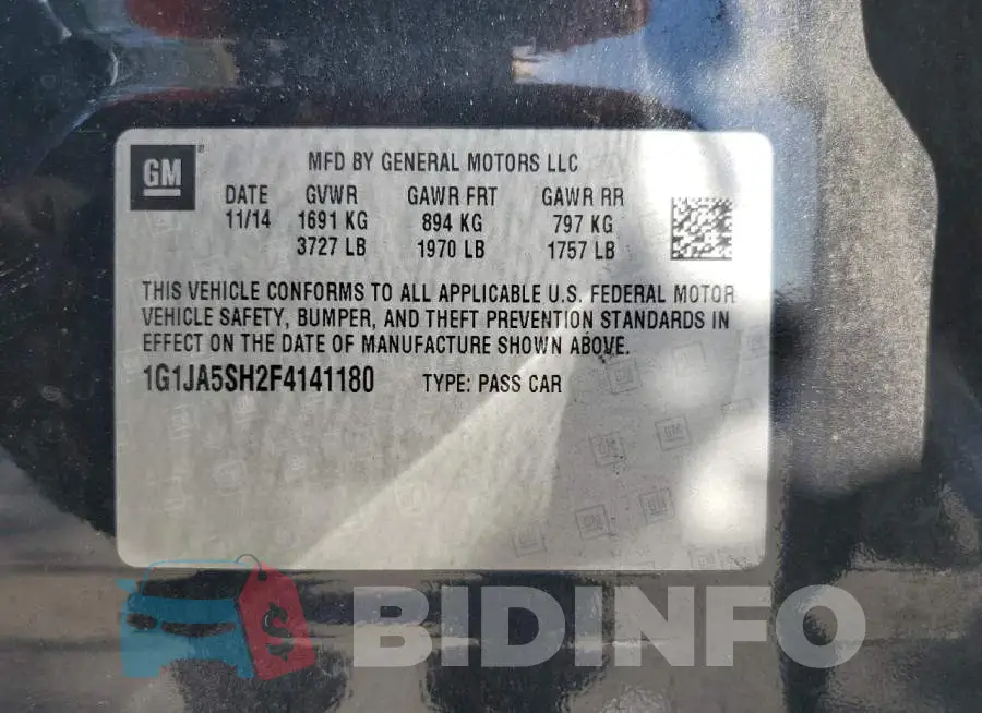 1G1JA5SH2F4141180 Photo# 12