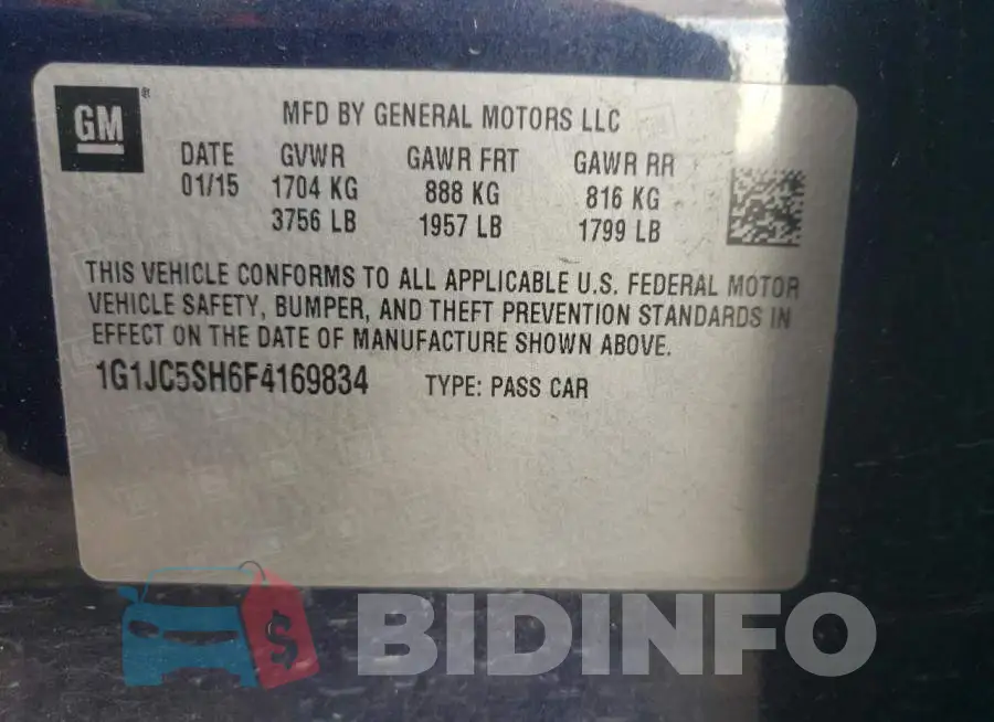1G1JC5SH6F4169834 Photo# 12