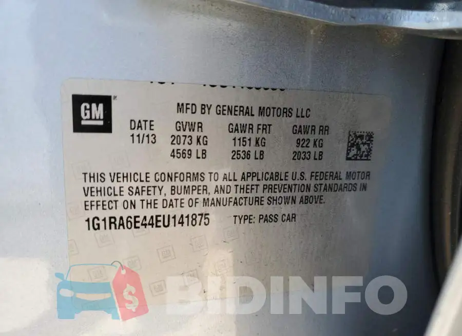 1G1RA6E44EU141875 Photo# 12