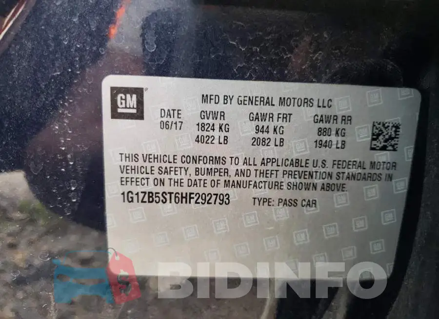 1G1ZB5ST6HF292793 Photo# 10