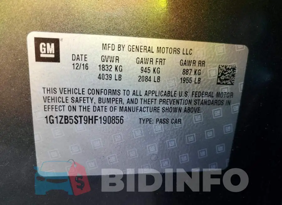 1G1ZB5ST9HF190856 Photo# 12