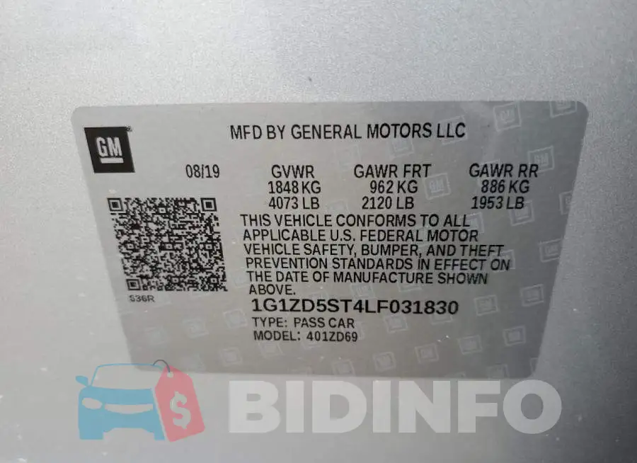 1G1ZD5ST4LF031830 Photo# 10