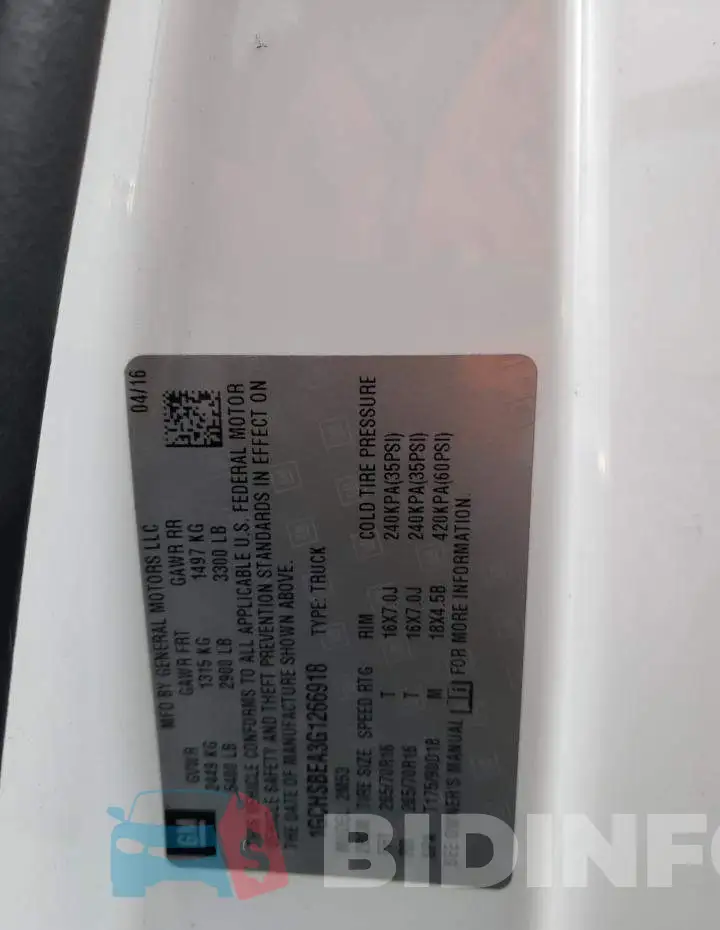 1GCHSBEA3G1266918 Photo# 12