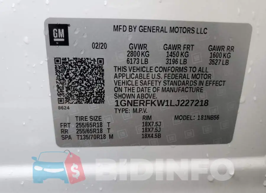 1GNERFKW1LJ227218 Photo# 14