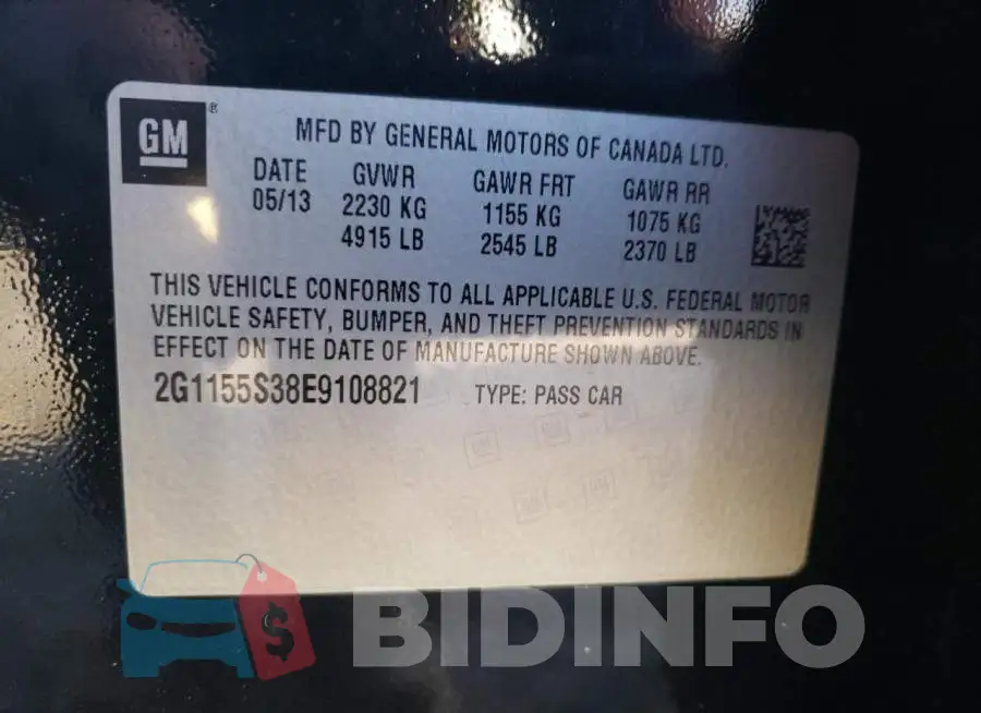 2G1155S38E9108821 Photo# 12