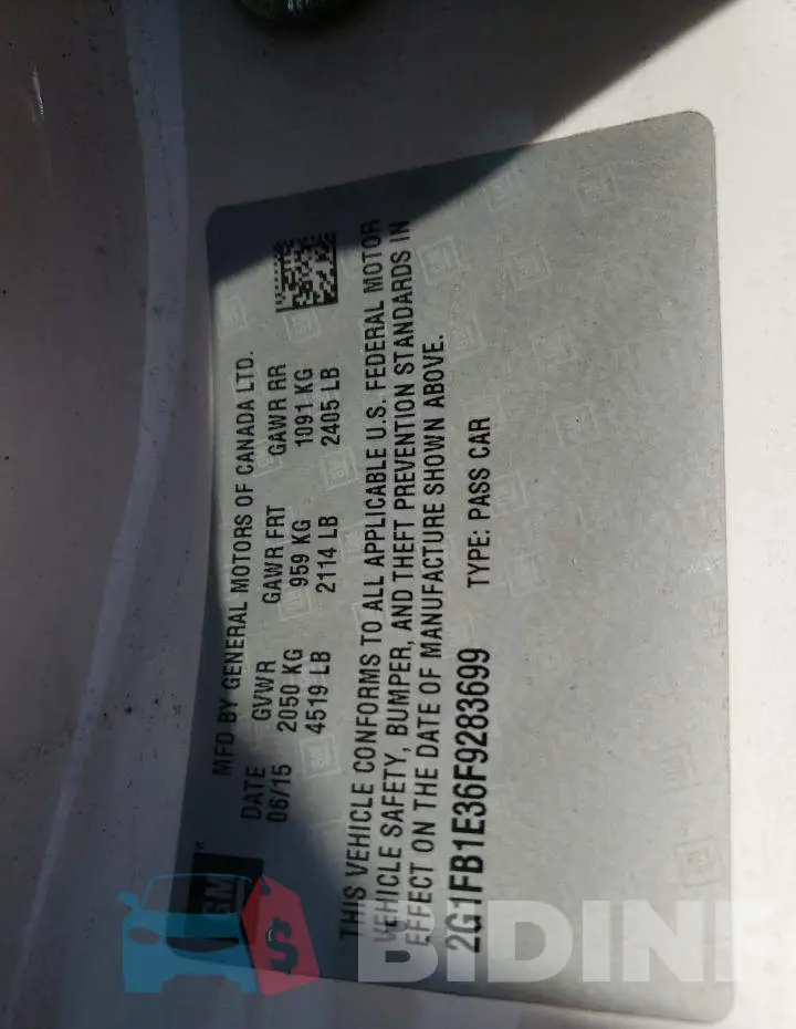 2G1FB1E36F9283699 Photo# 10