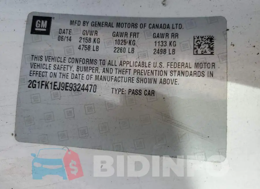 2G1FK1EJ9E9324470 Photo# 10