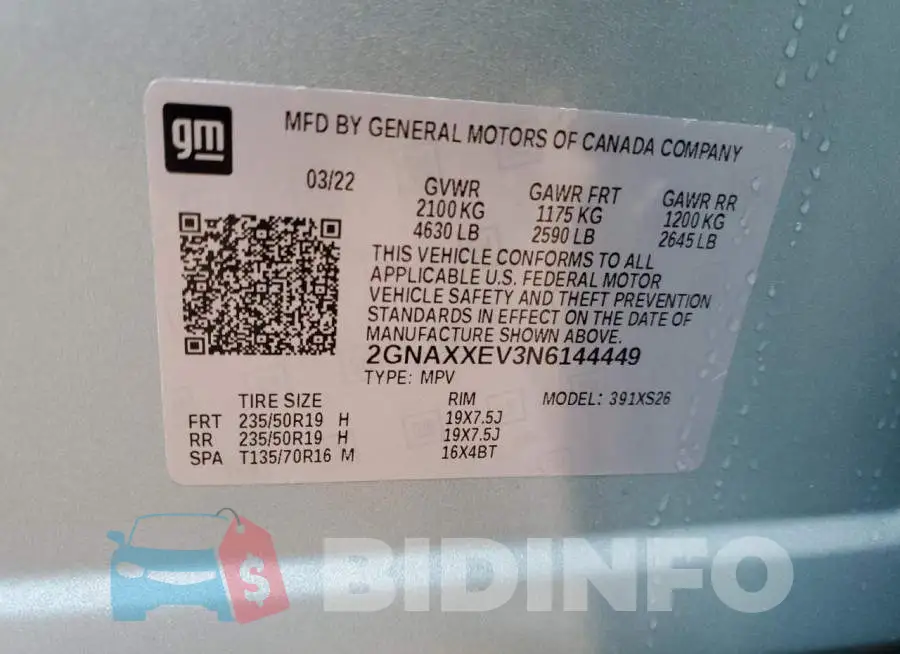 2GNAXXEV3N6144449 Photo# 13