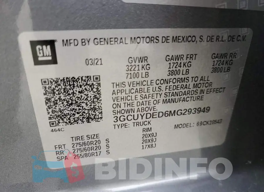 3GCUYDED6MG293949 Photo# 10