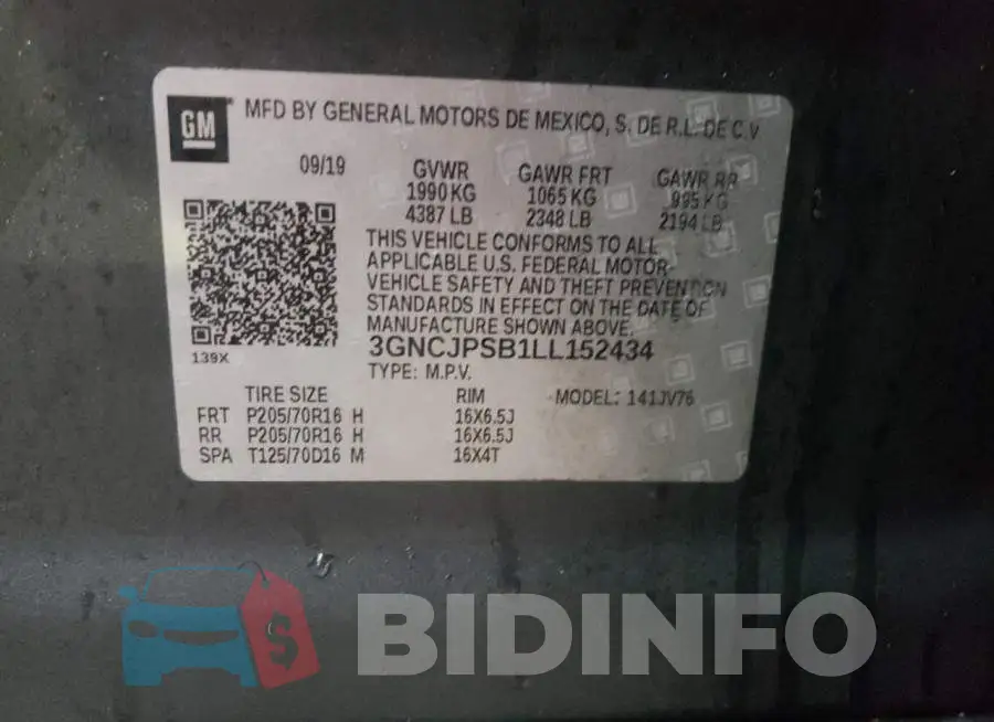 3GNCJPSB1LL152434 Photo# 12