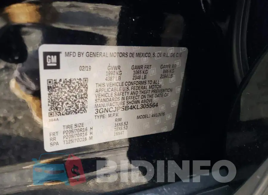 3GNCJPSB4KL305564 Photo# 12