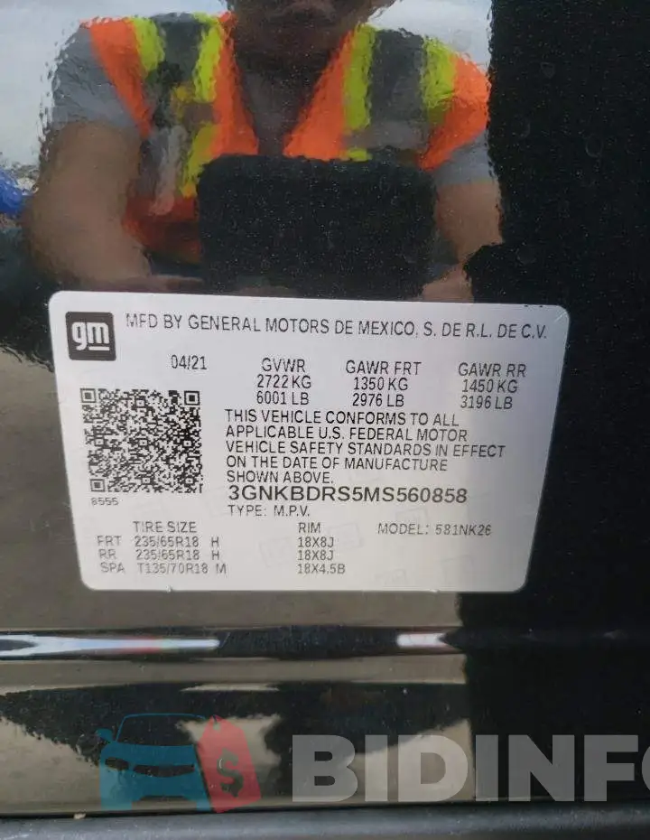 3GNKBDRS5MS560858 Photo# 13