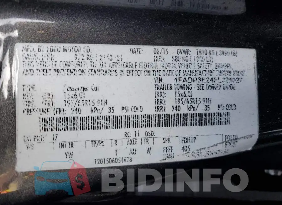 1FADP3E24FL321027 Photo# 12