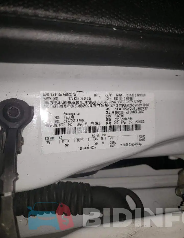 1FADP3F20EL407237 Photo# 13