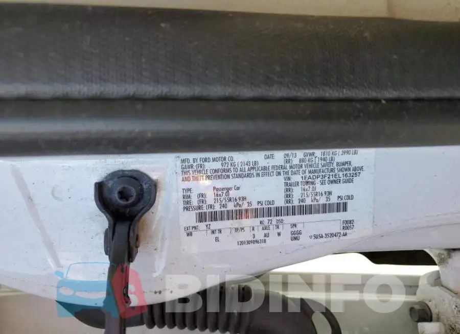 1FADP3F21EL163257 Photo# 12