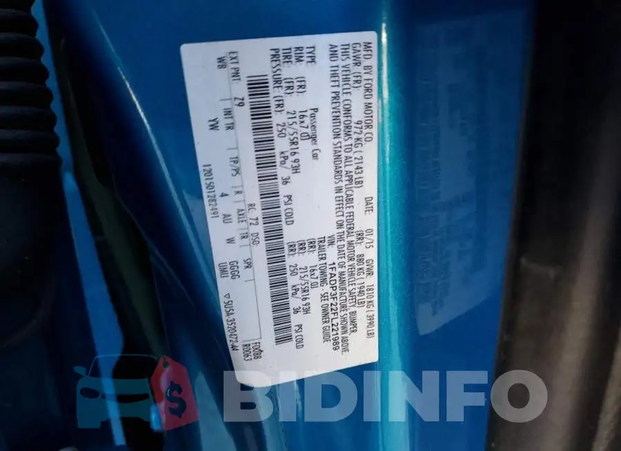 1FADP3F22FL221989 Photo# 13