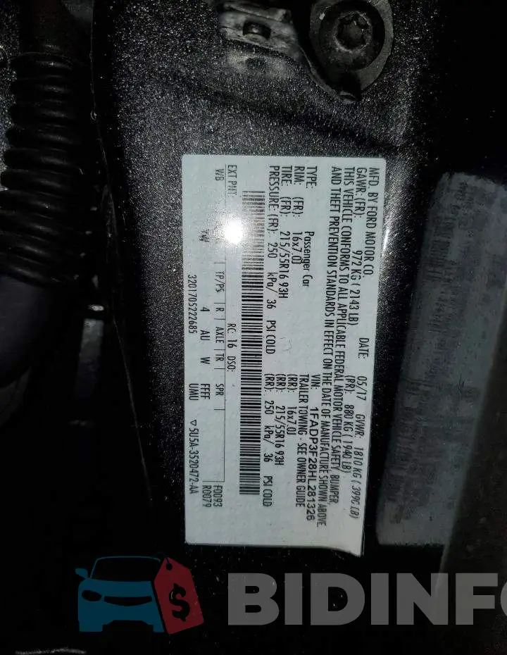 1FADP3F28HL281326 Photo# 12