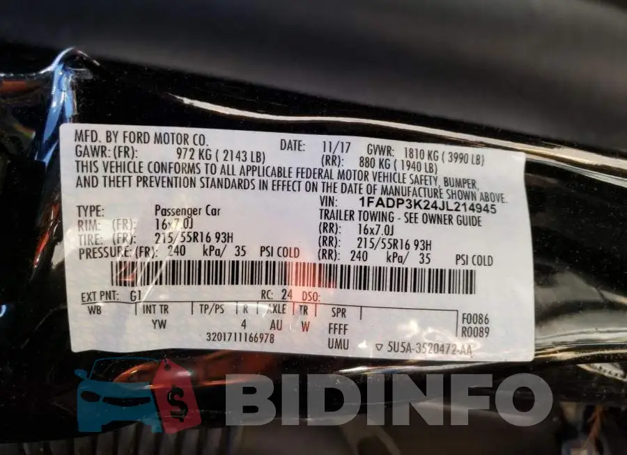 1FADP3K24JL214945 Photo# 12