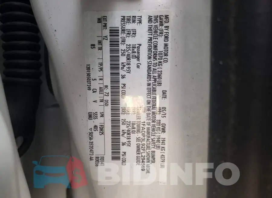 1FADP3L92FL294569 Photo# 10