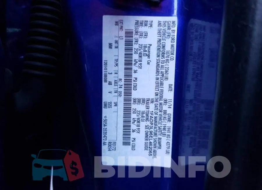 1FADP3L96EL462065 Photo# 12