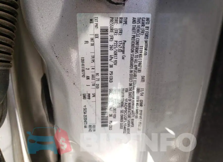 1FADP5CU2FL104852 Photo# 12
