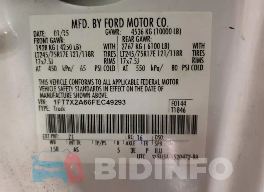 1FT7X2A66FEC49293 Photo# 12