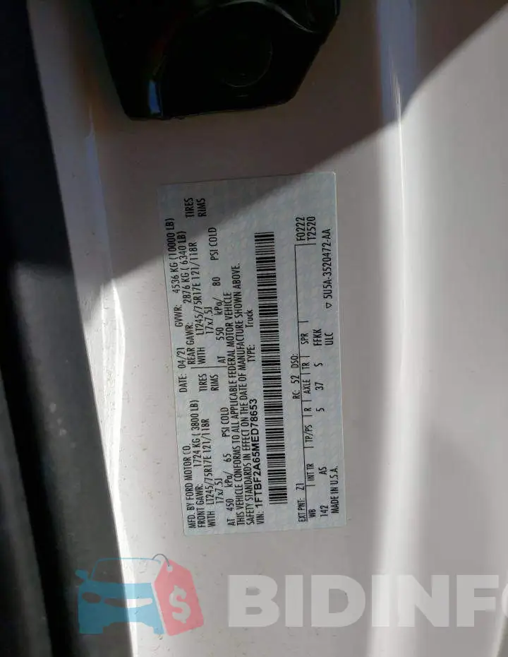 1FTBF2A65MED78653 Photo# 13