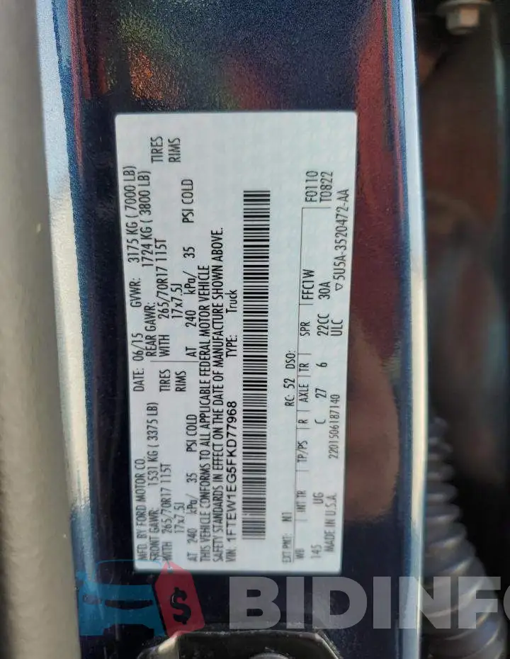 1FTEW1EG5FKD77968 Photo# 12