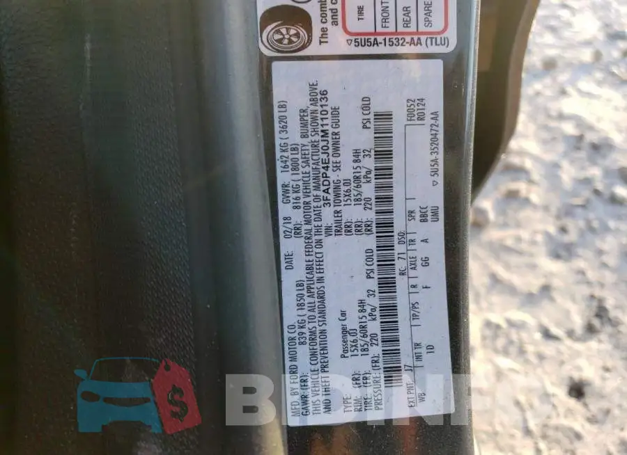 3FADP4EJ0JM110136 Photo# 13