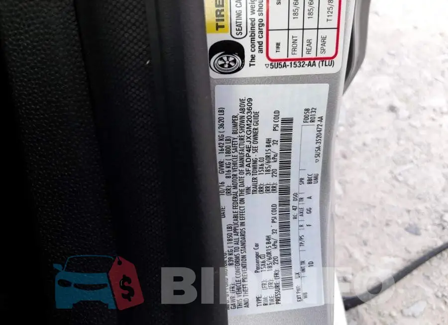 3FADP4EJXGM203609 Photo# 10