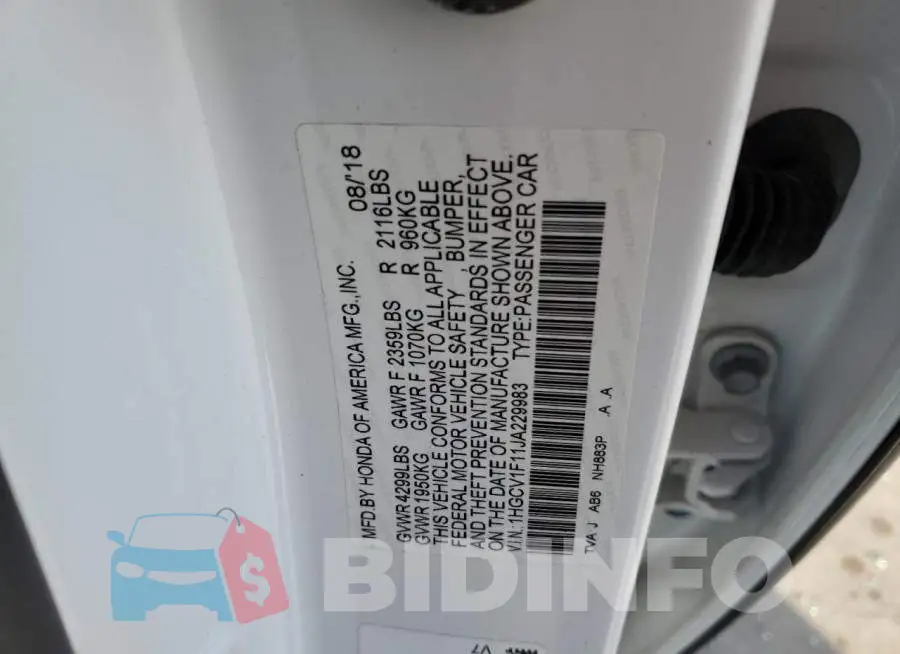 1HGCV1F11JA229983 Photo# 12