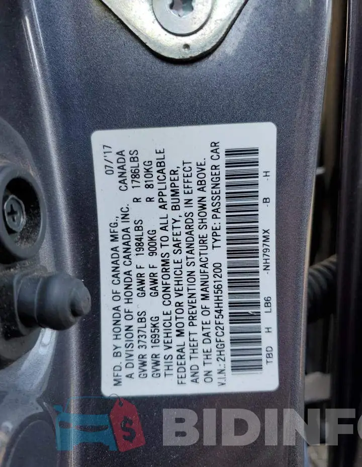 2HGFC2F54HH561200 Photo# 12