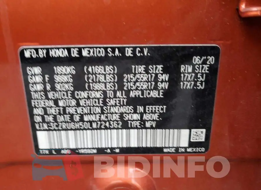 3CZRU6H50LM724362 Photo# 14