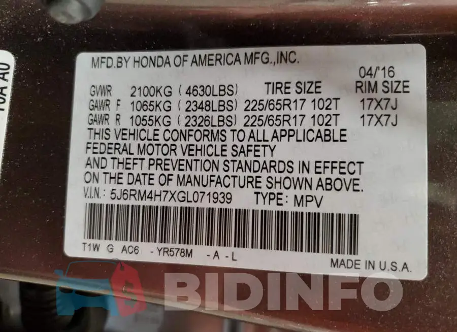 5J6RM4H7XGL071939 Photo# 12