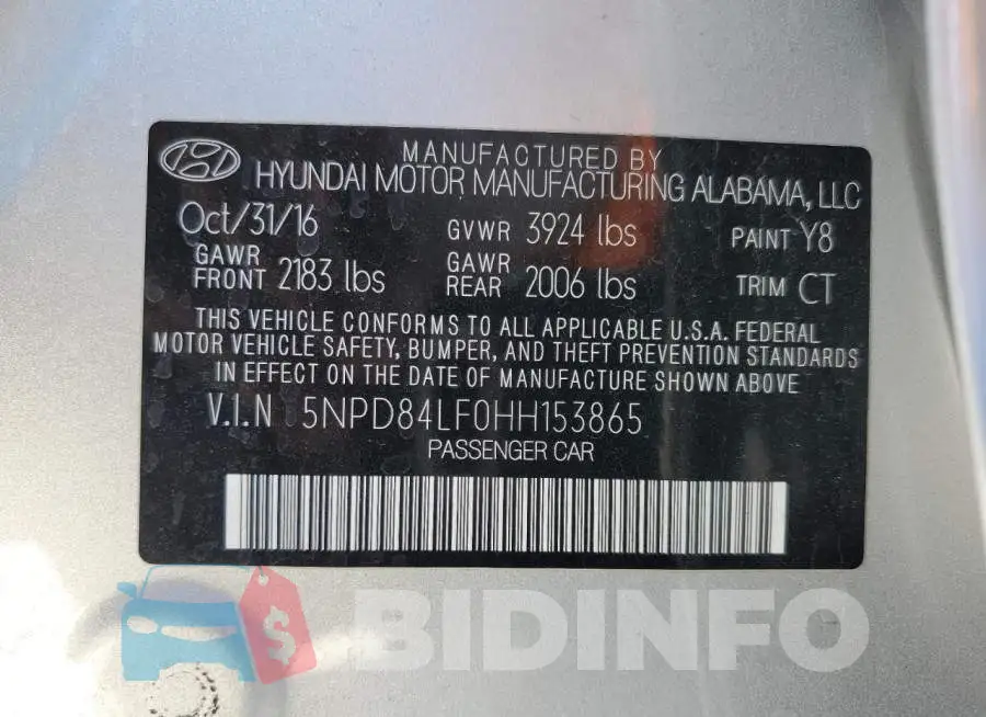 5NPD84LF0HH153865 Photo# 10