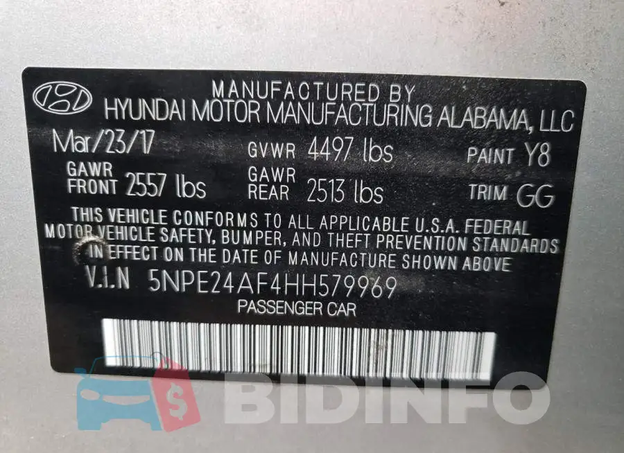 5NPE24AF4HH579969 Photo# 12