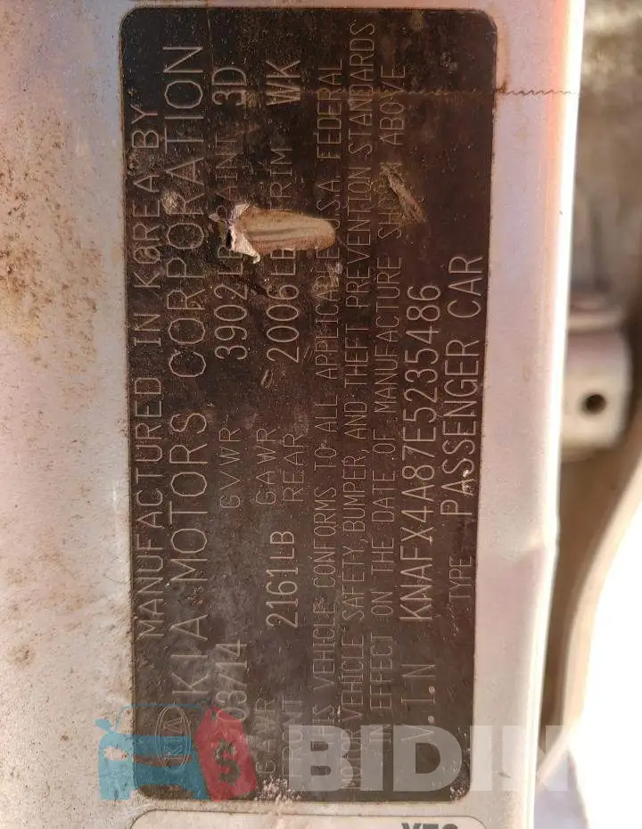KNAFX4A87E5235486 Photo# 12