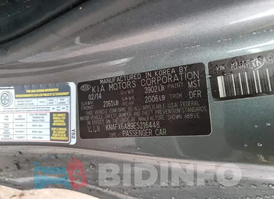 KNAFX6A89E5216448 Photo# 13